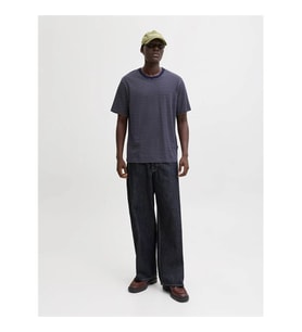 Jack & Jones Bisiklet Yaka Lacivert Erkek T-Shirt 12288015