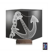 Luvivia Denizci Çapa Kaptan 3D Lamba - Masa Gece Lambası
