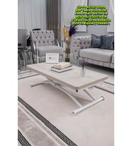 Akıllı Sehpa Juppo Üst Tabla Mdf Lizbon Oval Köşe Alt Beyaz Dıaşa K
