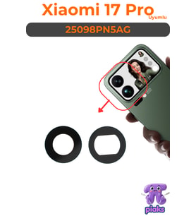 Xiaomi Mi 17 Pro Arka Kamera Camı Lensi Yapışkanlı Dış Cam 25098PN5AG Uyumlu