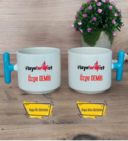 Fizyoterapist Kupa Bardak T Mavi Kulplu Tıp Bayramı Hediyesi