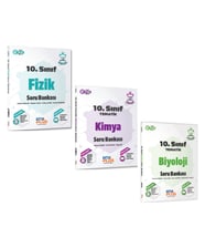 Çap Yayınları 10. Sınıf Fizik Kimya ve Biyoloji Soru Bankası Seti 3 Kitap