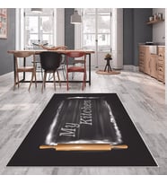 Gri Merdane Deseni Yıkanabilir Kaymaz Taban Leke Tutmaz Modern Salon Halısı ve Yolluk (KAHVE)
