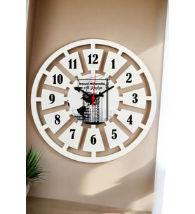 İnşaat Mühendisine Hediye Duvar Saati 40cm 001 (Beyaz)