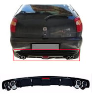 Fiat Palio Siyah Difüzör 4 Krom Egzoz Görünümlü Difizör Arka Ek Body Kit