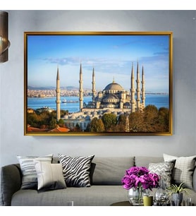 Altın Çerçeveli dekoratif tablo a351 (Gold)