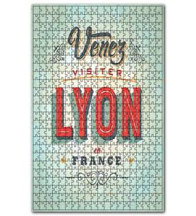 Cakapuzzle lyon Ziyaret Rehberi Afişi Görseli Puzzle Yapboz MDF (Ahşap) (120 Parça)