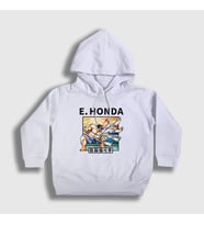 Presmono Unisex Çocuk Beyaz Honda Oyun Street Fighter Kapüşonlu Sweatshirt 403942tt