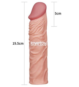 LoveToy X Tender Gerçekçi Dokulu Penis Kılıfı 5 cm Uzatmalı