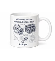 Makine Mühendisi Dişli Çark Termodinamik CAD Çizimi Motor Bloğu Kupa Hediye Bardak
