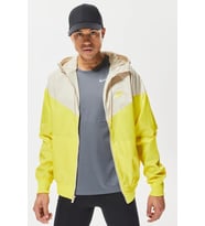Nike Windrunner Full Zip Jacket Kapüşonlu Erkek Ceket Rüzgarlık Sarı Krem