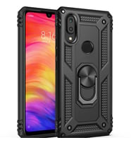 Huawei P Smart 2019 Kılıf Yüzüklü Zırh Tank Vega (Siyah)