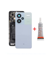 Redmi Note 13 Pro+ Plus Arka Kapak - Arka Pil Batarya Kapağı Kamera Lensli + B7000 Yapıştırcı - 23090RA98G Uyumlu (Mor)