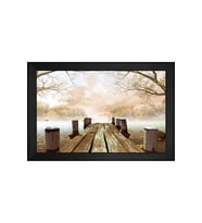 Manzara Temalı Kanvas Tablo 50 x 70 cm Siyah Çerçeve
