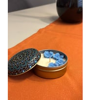 Bebek Pudrası Kokulu Çiçekli Mum