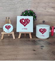 Love Sevgili Hediye Seti Kupa Bardak T Kulplu, Dekoratif Taş, Anahtarlık Sevgiliye Sevgililer Günü Hediyesi (Model 1)