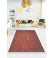 Kiremit Modern Dokuma Pamuk Taban Kaymaz Kilim KLM044