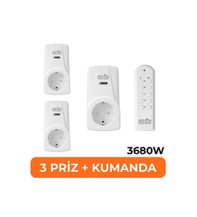 3'lü Uzaktan Kumandalı Priz Set 3680 W