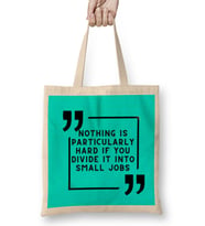 Henry Ford Quotes - Entrepreneurs Motivation İnspiration Success Work Gifts Bez Çanta Uzun Saplı