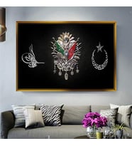Altın Çerçeveli dekoratif tablo a758 (Gold)