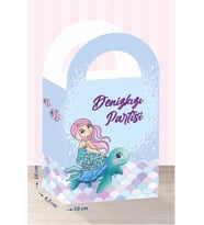 Deniz Kızı Teması Çanta 18x10 cm *8'li Paket