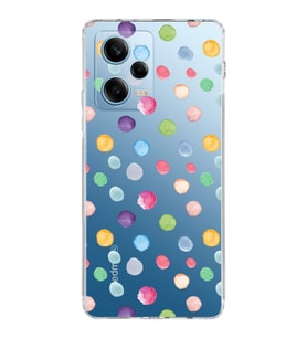 PrintiFy Xiaomi Redmi Note 12 Pro ile Uyumlu Water Color 6  Kamera Korumalı Şeffaf  Kılıf