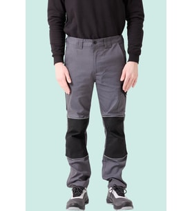 Erkek Gabardin İş Pantolonu Dayanıklı Kışlık Drecana Pantolon Esnek Fonksiyonel Outdoor (Füme-Siyah)