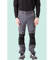 Erkek Gabardin İş Pantolonu Dayanıklı Kışlık Drecana Pantolon Esnek Fonksiyonel Outdoor (Füme-Siyah)