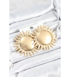 Pirinç Güneş Model Gold Renk Kadın Küpe 5886 - HEP-8097-5261