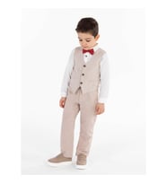 Civil Boys Erkek Çocuk Yelekli Gömlek 2-5 Yaş Bej