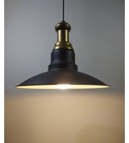 mylights  metal siyah içi beyaz  vintage  sarkıt bronz askılı