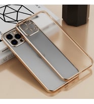 iPhone 12 Pro 6.1inç Renkli Kenar Şeffaf Kılıf Kamera Korumalı Kılıf-(5775) - 1OL9777-9297