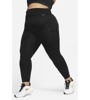 Nike Go Firm-Support High-Waisted Full-Legth(Plus Size)Womens Tight Kadın Koşu Antreman Taytı Siyah
