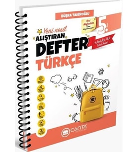 5. Sınıf Türkçe Okula Yardımcı Alıştıran Defter Çanta Yayınları