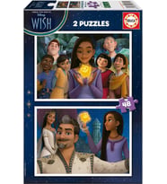 Educa 2x48 Parçalık İkili 4-6 Yaş Çocuk Puzzle - Disney Wish - Kız Çocuk