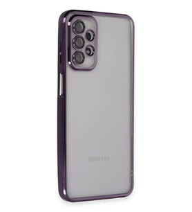 Newface Samsung Galaxy A23 4G Kılıf Razer Lensli Silikon - Mor