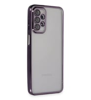 Newface Samsung Galaxy A23 4G Kılıf Razer Lensli Silikon - Mor