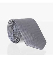 Gri Slim Fit Düz Renk Dokuma Kravat / DDK-24 (Renksiz)