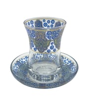 Desenli 6 Kişilik Çay Bardağı Seti (Çok Renkli)