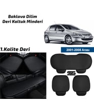 Peugeot 307 2001-2008 Siyah Deri Oto Koltuk Minderi