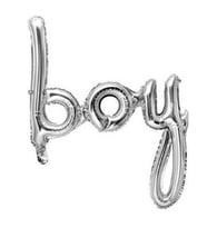 Boy Yazılı Gümüş Folyo Balon-