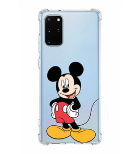 Samsung Galaxy S20 Plus  Köşe Korumalı Antişok Kapak Mickey Mouse Tasarımlı Şeffaf  Kılıf