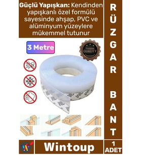 #Bant Kendinden Yapışkanlı Şeffaf Silikon Isı Ses Yalıtım 3 Metre Kapı Pencere Rüzgar İzolasyon Bant