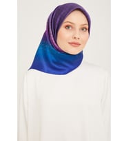 Armine Nostalji Serisi Twill İpek Eşarp 9003D-09 (SAKS MAVI)