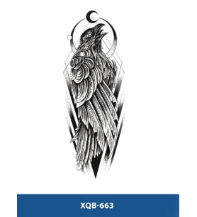 XQB-663 ORTA BOY KUŞ DESEN GEÇİCİ DÖVME-TATTO