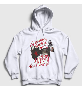 Presmono Unisex Beyaz Somebody's Watching Me Doechii Kapüşonlu Sweatshirt 545181tt
