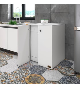 Kenzlife bulaşık&çamaşır&kurutma makinesi dolabı kapaklı nurten byz 90*70*60 banyo ofis