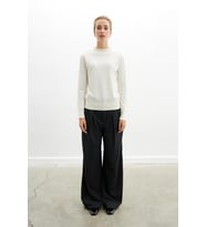 Styleboom X Peraluna CHELSEA PULLOVER Bisiklet Yaka Standart Kesim Kadın Triko Kazak - Ekru