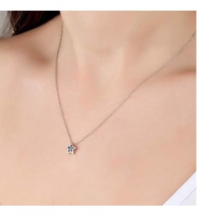 SWAROVSKİ TAŞLI YILDIZ 925 AYAR GÜMÜŞ KOLYE
