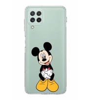 Samsung Galaxy A22  Kamera Korumalı  Kapak Mickey Mouse Tasarımlı  Şeffaf Kılıf